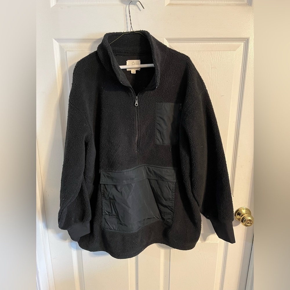 OFFLINE by Aerie Sherpa Nylon Quarter Zip Jacket